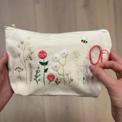 Stitch Your Own Floral Zip Pouch
