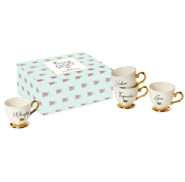 Teacup Shot Glasses, Set Of 4 1