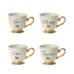 Teacup Shot Glasses, Set Of 4