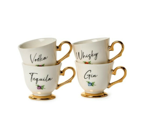 Teacup Shot Glasses, Set Of 4 3