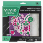 Vivid Mini Acrylic Paint-by-number Flower Heart