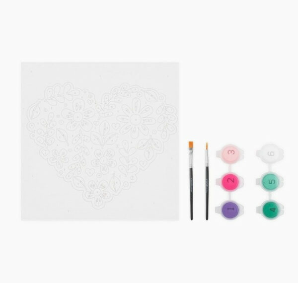 Vivid Mini Acrylic Paint-by-number Flower Heart 2