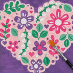 Vivid Mini Acrylic Paint-by-number Flower Heart 4