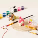 Wooden Cat Keychain Craft Kit 2