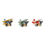 Wooden Vintage Pullback Bi-plane 1