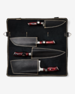 5-piece Damascus & Diamond Wood Knife Set (1)