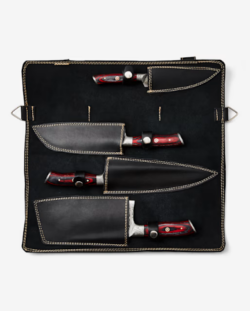 5-piece Damascus & Diamond Wood Knife Set (1)