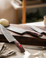 5-piece Damascus & Diamond Wood Knife Set (10)
