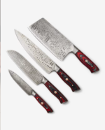 5-piece Damascus & Diamond Wood Knife Set (8)