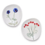 Artisanal Tidbit Dish With Imprinted Botanical Design