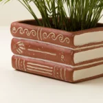 Book Stack Terracotta Planter 1