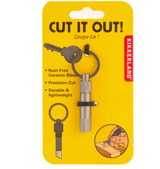 Cut It Out! Ceramic Blade Tool Key Ring Cut It Out! Ceramic Blade Tool Key Ring