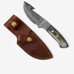 Damascus Skinning Gut Hook Hunting Knife (1)