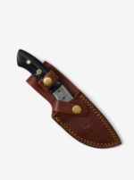 Damascus Skinning Gut Hook Hunting Knife (4)
