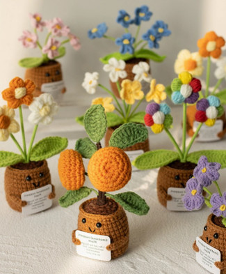 Handmade Crochet Flower - Emotional Support Plant (assortment) Handmade Crochet Flower - Emotional Support Plant (assortment)