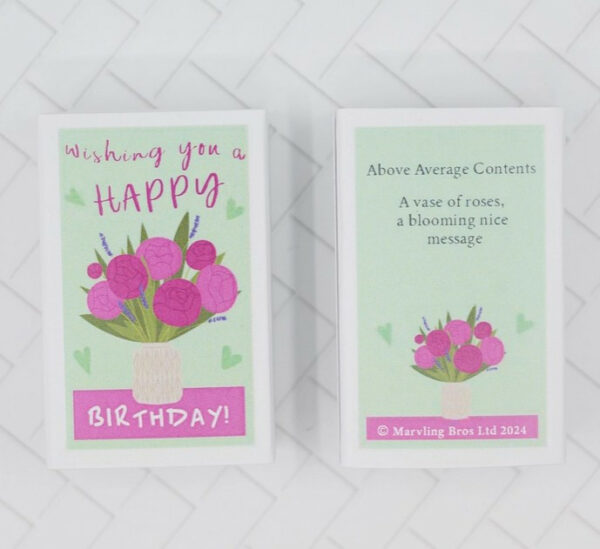 Happy Birthday Bunch Of Roses Matchbox 3