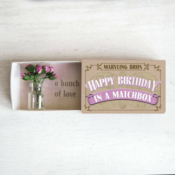 Happy Birthday Roses Matchbox 1