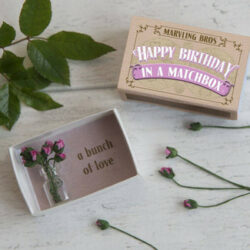 Happy Birthday Roses Matchbox