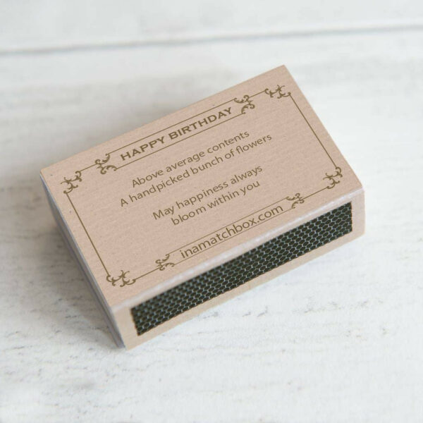 Happy Birthday Roses Matchbox 3