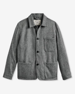 Labura Herringbone Wool Chore Coat (1)