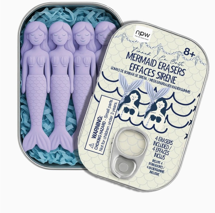 Mermaid Erasers, Set Of 4 Mermaid Erasers, Set Of 4