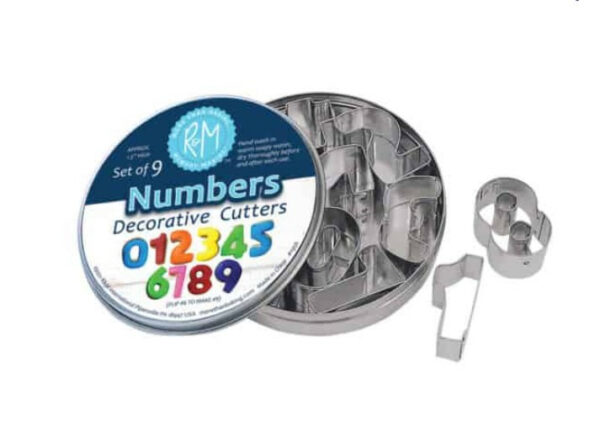 Mini Number Cookie Cutters, Set Of 9 2