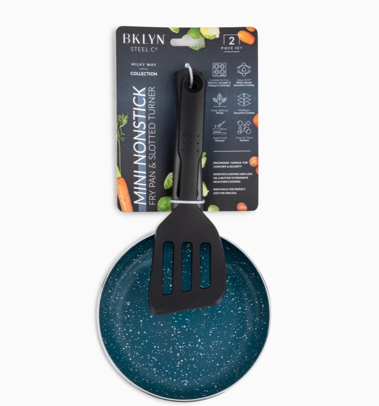 Mini Round Fry Pan With Slotted Turner