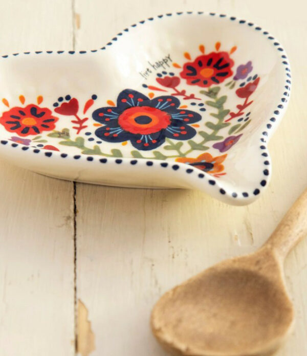 Natural Life Heart Spoon Rest 1