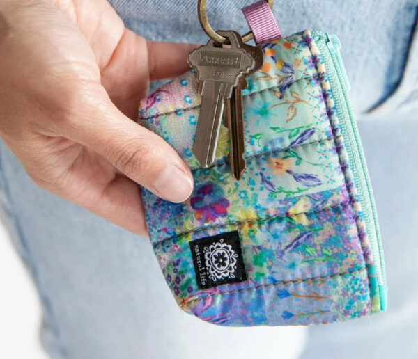 Natural Life Mini Puffy Coin Purse Key Clip 1