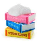 Neat And Novel Literary Book Sponges, Set Of 3