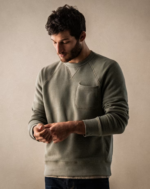 Pocket Crew Sweatshirt Vintage Loopback (7)