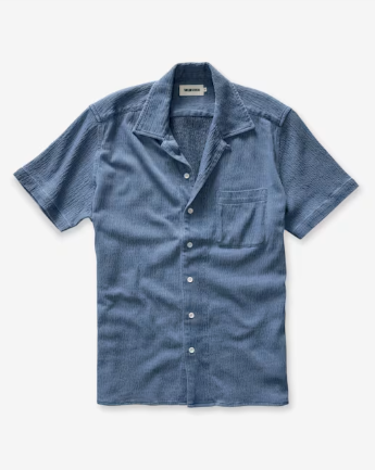 The Short Sleeve Hawthorne In Washed Indigo Crepe (1) The Short Sleeve Hawthorne In Washed Indigo Crepe (1)