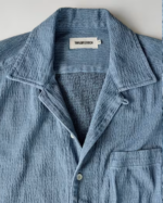 The Short Sleeve Hawthorne In Washed Indigo Crepe (2)