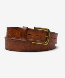 Tooled Leather 1.5 Belt (1)