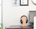 "Headphone stand made of wood"