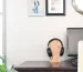 "Headphone stand made of wood"