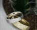 sterling silver and yellow gold fingerprint rings