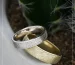 sterling silver and yellow gold fingerprint rings