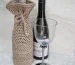 the texture on this wine bottle cozy makes it a quick gift idea